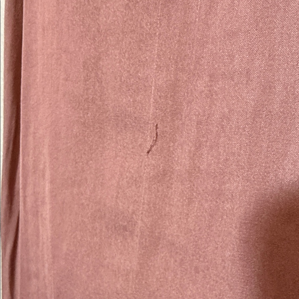 Knox Rose Dusty Pink V-Neck Blouse, silky polyester, size L - Picture 3 of 10